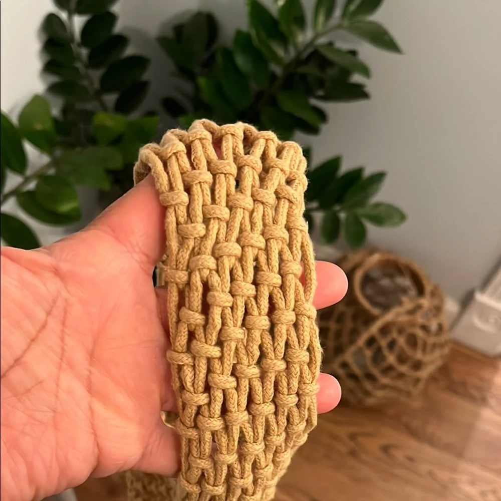 Hat attack Lizzie Tan Woven mini bag